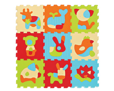 Animals foam tiles is a comfortable surface to play or a big puzzle in 3D? The both! The carpet isolates baby from the cold and absorbs shocks.