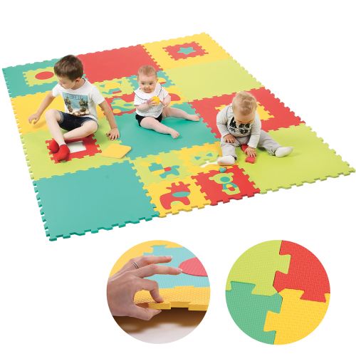 Jumbo foam mat: Spacious, comfortable surface for safe play. This shock absorbent mat protects your child from cold floors. Play puzzle: 2D or 3D jigsaw puzzle.
