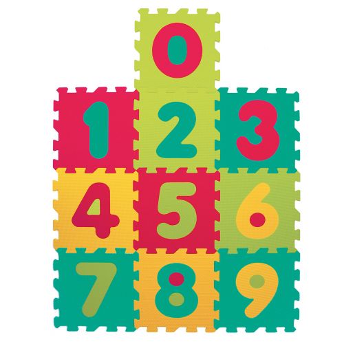 A large comfortable surface for safe play. The mat insulates children from the cold and absorbs impacts. Play-based puzzle: 2D, 3D or shape sorting game with numbers
