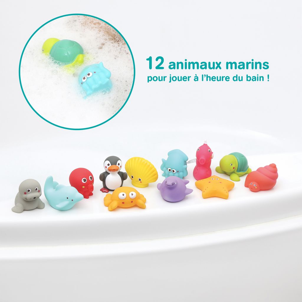 LUDI - Animaux marins en plastique pour jouer dans le bain. 4
