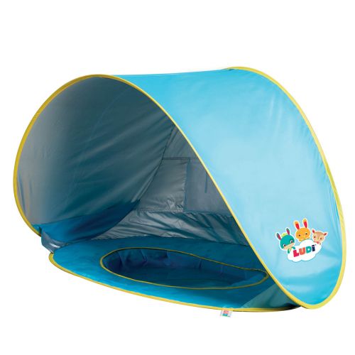From Age + 10 months, it is a swimming pool on the scale of the child. At any age, an anti-UV tent to protect him of the sun, the wind and the sand.