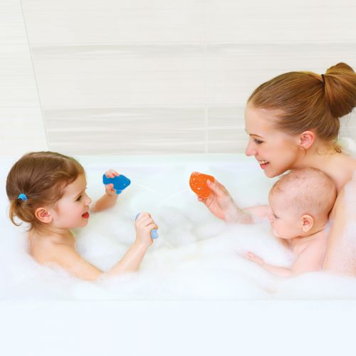 Bath sprayers that look like fish. Their amusing design will help develop your baby's sense of imagination. 