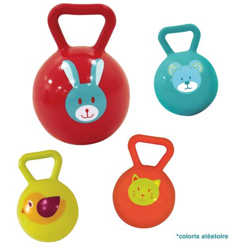 Soft plastic rattles, in a small harmonious little spherical bell, thought for a very easy handling. Develop the dexterity of Baby. Hygienic.
