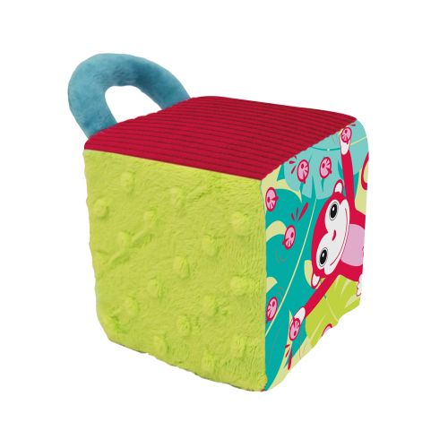 A soft fabric activity cube that develops your baby’s sense of touch and coordination of movements while providing opportunities for fun.