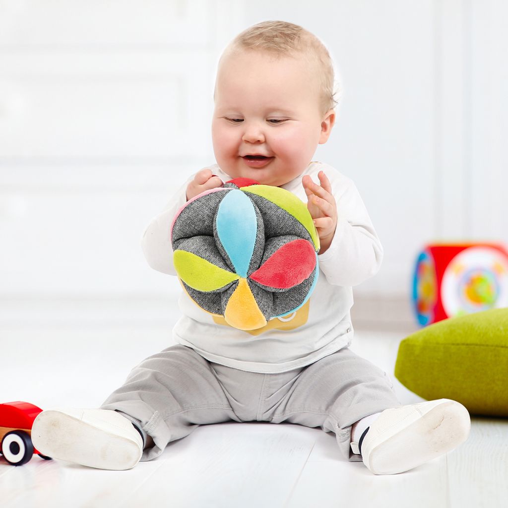 Balle de Préhension Montessori pour Bébé - Doudou en Tissu Yoka