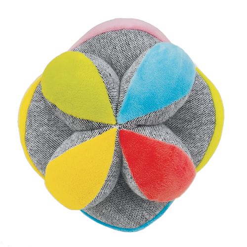 A ball made of cotton and polyester fabric, designed for easy gripping by little hands. Guaranteed hygiene, hand washable with plenty of cold water.