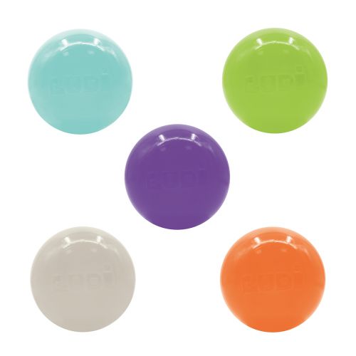 There multicoloured game balls are ideal as a finishing touch to your play area or for making a ball pit Sport line. 250 game balls orange, blue, green, purple and grey.