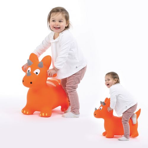 This bouncing dinausor will become the ideal friend of the toddlers. Baby grows and bounces with his sweety dino! Big Stability. Pump included.