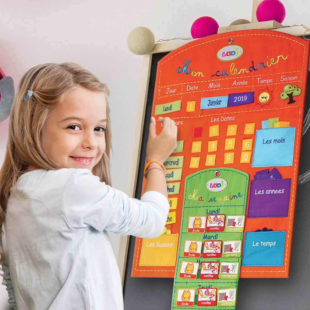 Mon calendrier et semainier Ludi : King Jouet, Premiers apprentissages Ludi  - Jeux et jouets éducatifs