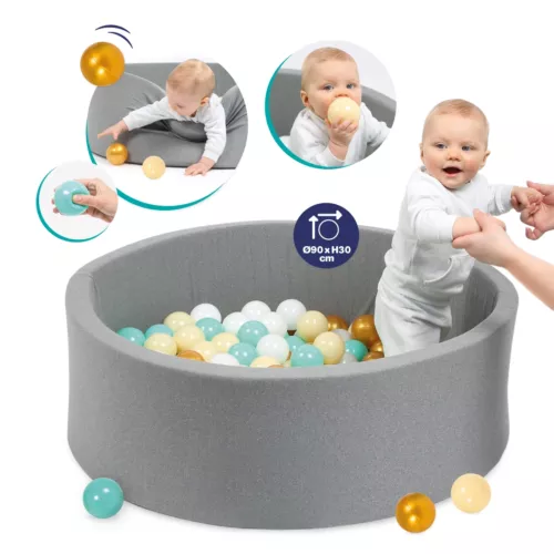 Fabric Ball Pit by LUDI. Dive into a world of softness with our fabric ball pit! Its colors and soft balls provide hours of safe play, stimulating motor skills and sparking the imagination of little ones.