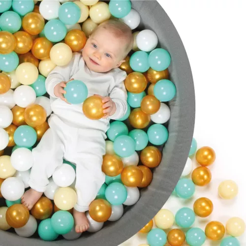 Fabric Ball Pit by LUDI. Dive into a world of softness with our fabric ball pit! Its colors and soft balls provide hours of safe play, stimulating motor skills and sparking the imagination of little ones.