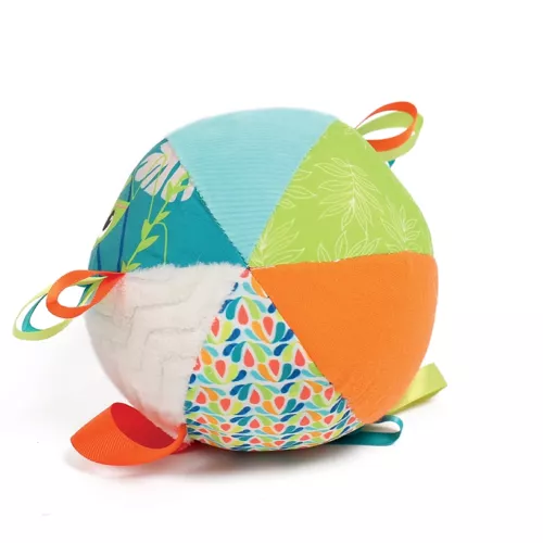 Chameleon fabric ball, bright colours and multiple textures. From 3 months.