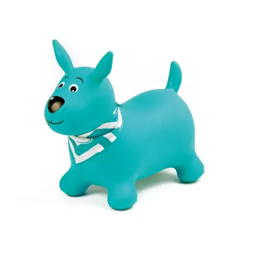 This jumping dog will be the perfect playmate for little ones! Baby will grow and bounce with his little dog! Use: indoors/outdoors. Soft, thick plastic. Great stability. Customisable bandana. Pump included. From 10 months.