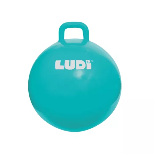 Ballon sauteur XXL « bleu » de LUDI. Un incontournable des jeux de plein air ! Assis sur le ballon, les enfants attrapent la grande poignée et sautent comme un kangourou sur l'herbe ou sur la terrasse. En bondissant les enfants améliorent leur équilibre. Ballon très résistant. 2 coloris. Pour les enfants de plus de 5 ans. Référence produit 90104.