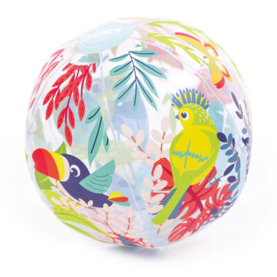 Ballon gonflable très léger, adapté aux petites mains pour une utilisation en intérieur ou en extérieur. Effet transparent et coloré. Diam. 20 cm. Dès 6 mois.