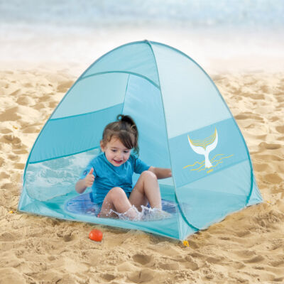 Tente Multifonction Pop-Up UV50+ : Une Aire de Jeu et Piscine XXL pour Bébé dès 10 mois