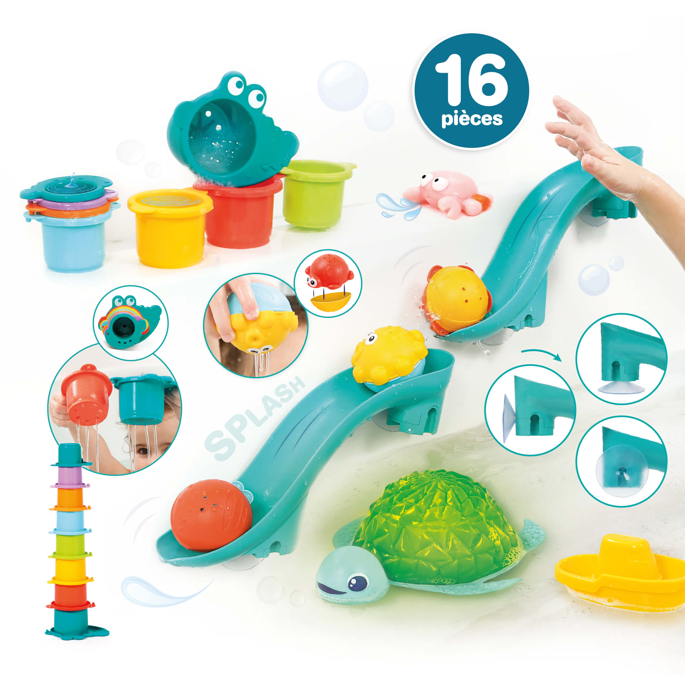 YOOKIDOO - La Douche Multi Activités - Jeu de Bain - Jouet Bain bébé - Jeu Bain et Douche Yookidoo